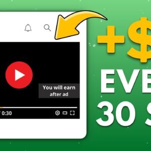 Earn $2.00 Every 30 Seconds By Watching Video Ads | Make Money Online 2022
