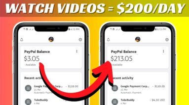 Earn $200 Per Day To Watch Videos 2021 (Get Paid FREE PayPal Money For Watching Online)
